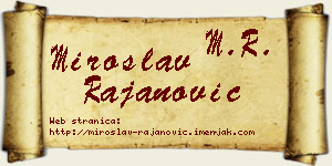 Miroslav Rajanović vizit kartica